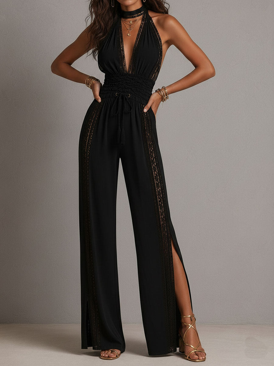 Luisa | Tuta Boho in Pizzo Gamba Larga