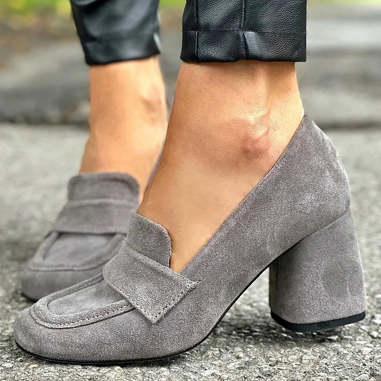 MOCASSINI CON TACCO BLOCK