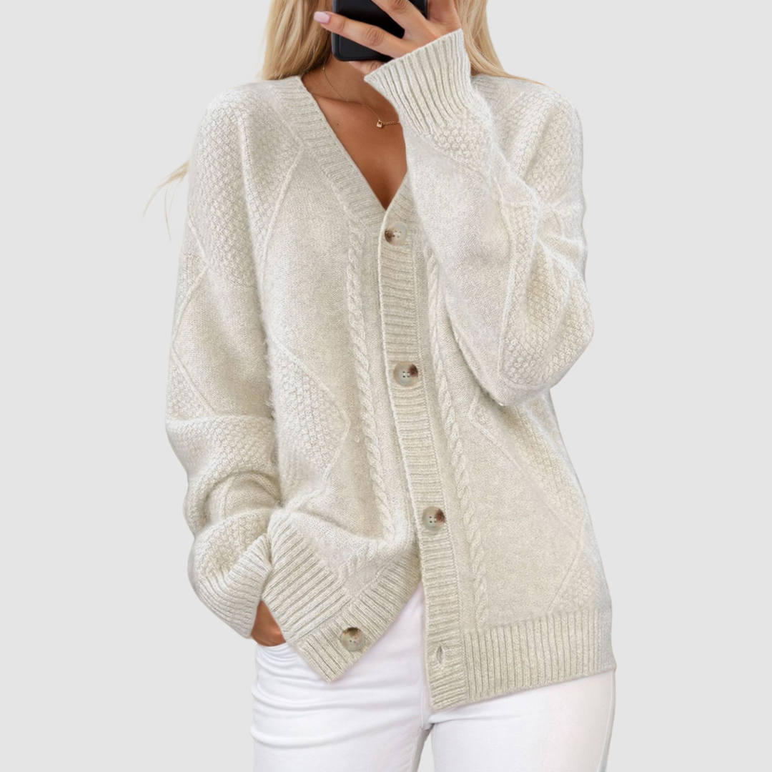 Meg™ Cardigan V-Neck Premium In Maglia
