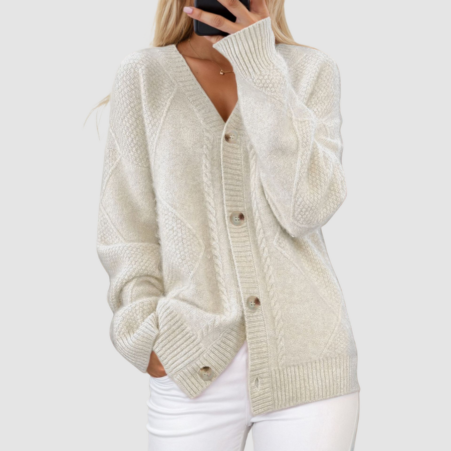 Meg™ Cardigan V-Neck Premium In Maglia