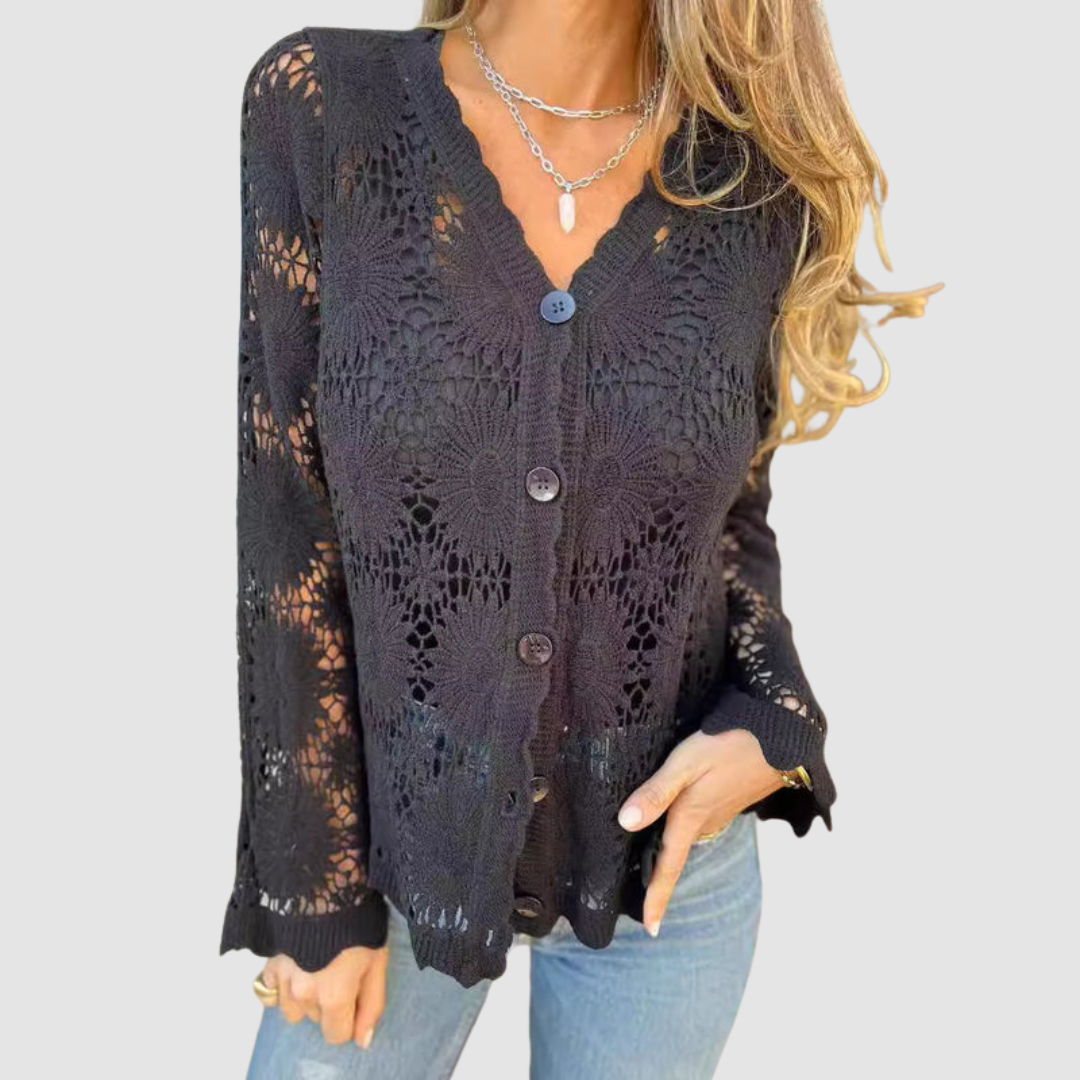Cardigan Laurelle™ in Pizzo a V