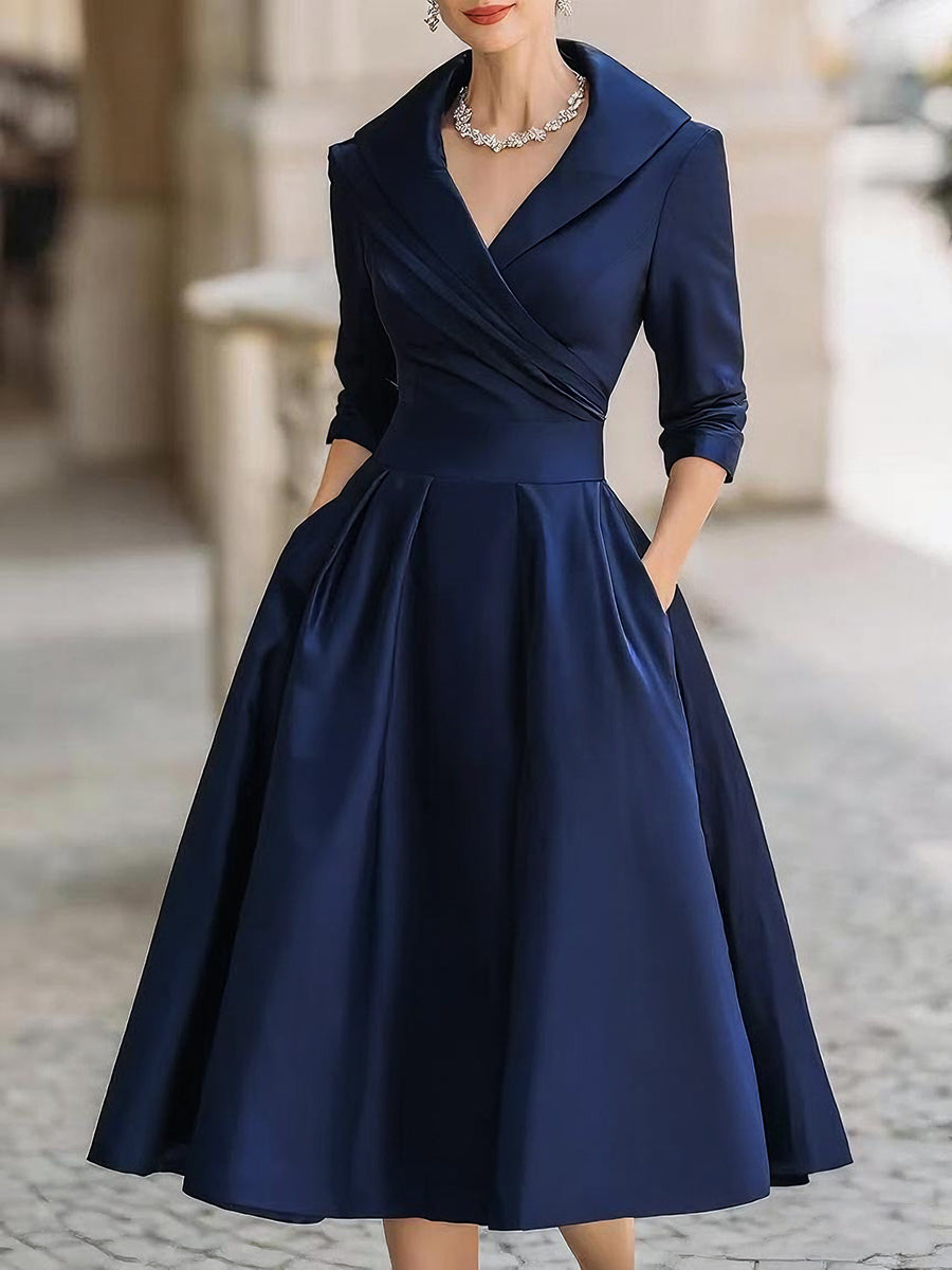 Lina - Abito midi in raso