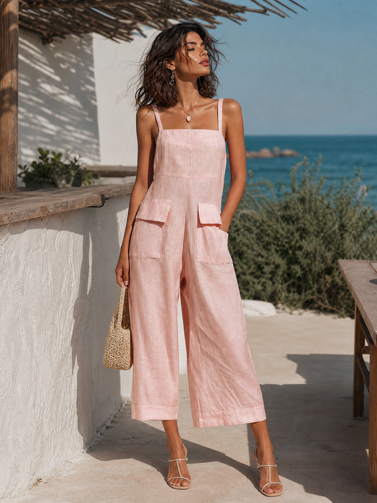 Marina | Tuta Elegante Senza Maniche Gamba Larga