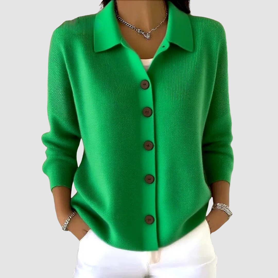 Cardigan in Maglia Riah™ con Bottoni