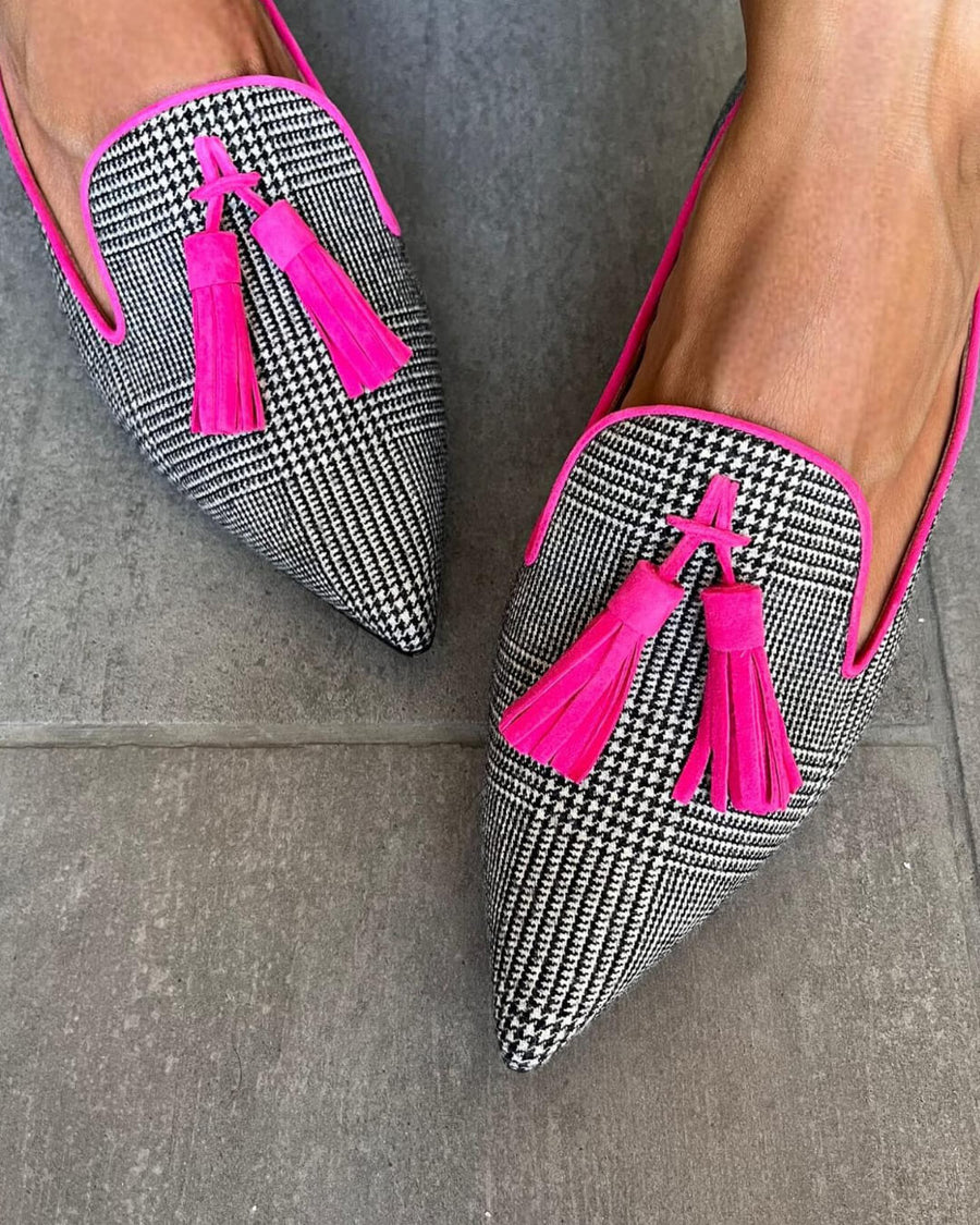 MOCASSINO A PUNTA CON NAPPE FLUO