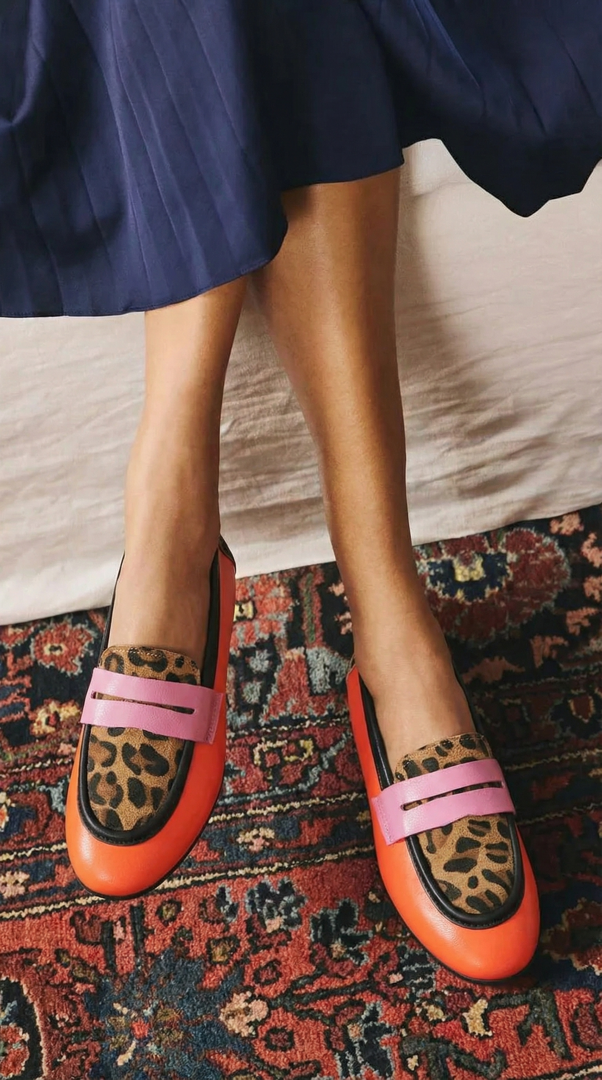 MOCASSINO ELEGANTE A FASCIA MULTICOLORE
