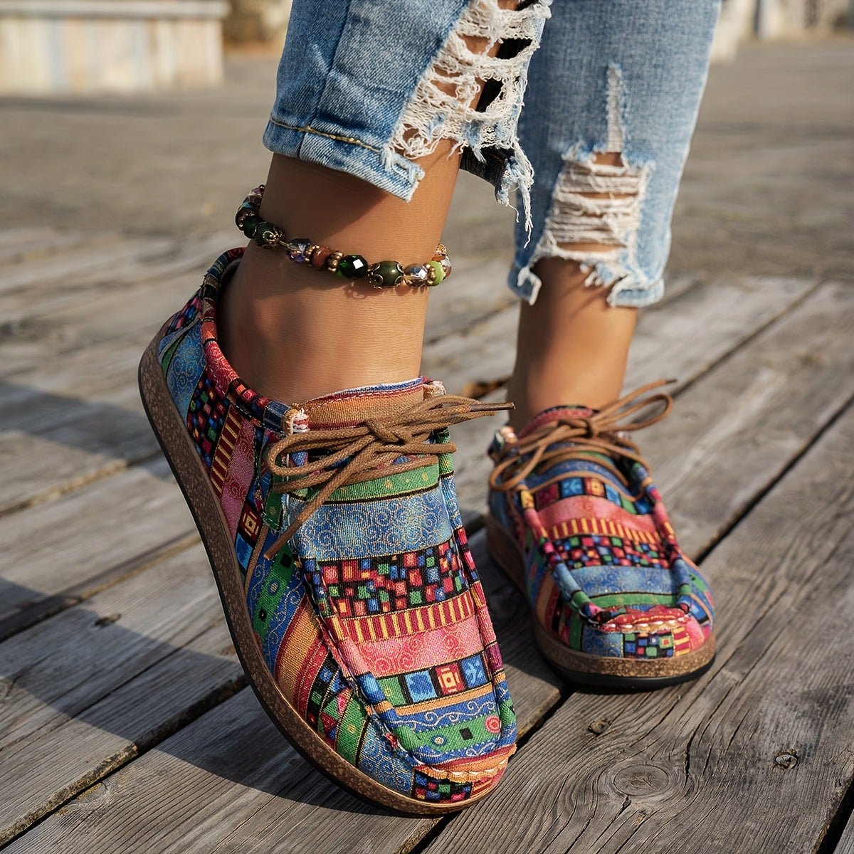 Aurora | Scarpe rétro colorate da donna