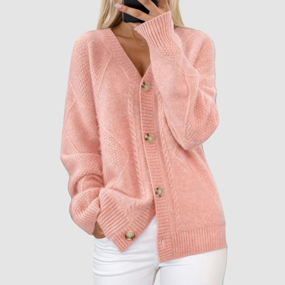 Meg™ Cardigan V-Neck Premium In Maglia