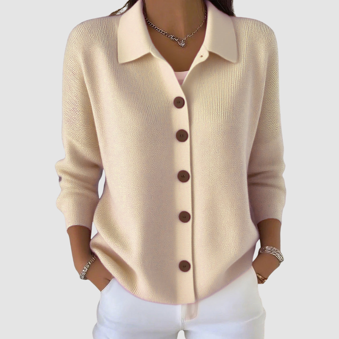 Cardigan in Maglia Riah™ con Bottoni
