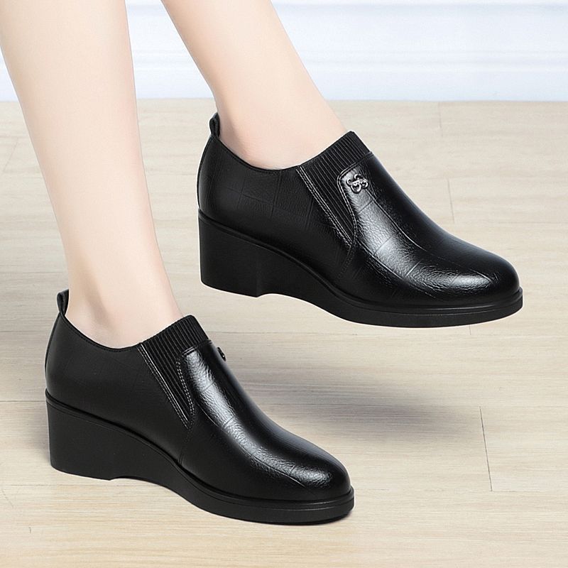 Elvira | Scarpe Eleganti in Pelle con Zeppa