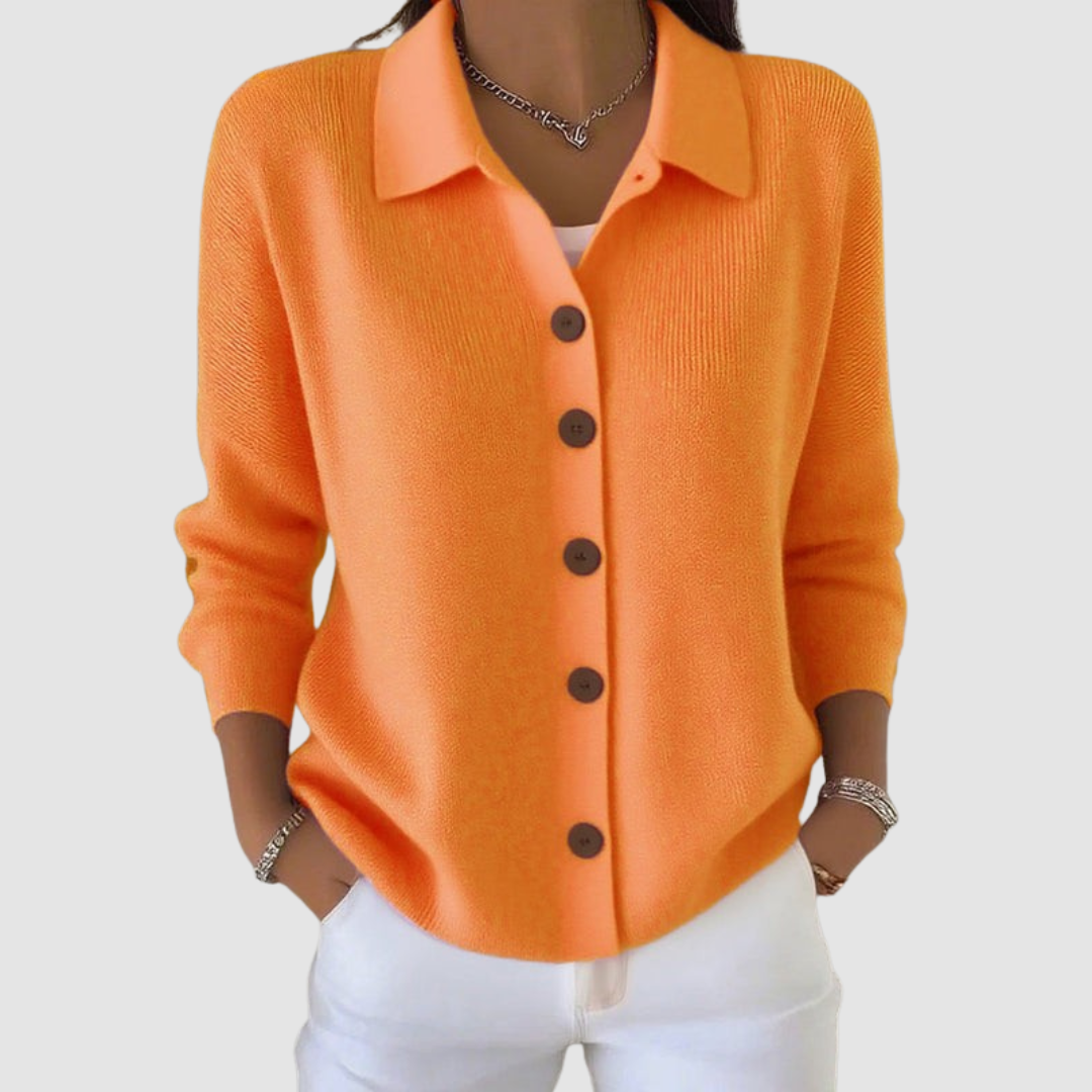 Cardigan in Maglia Riah™ con Bottoni