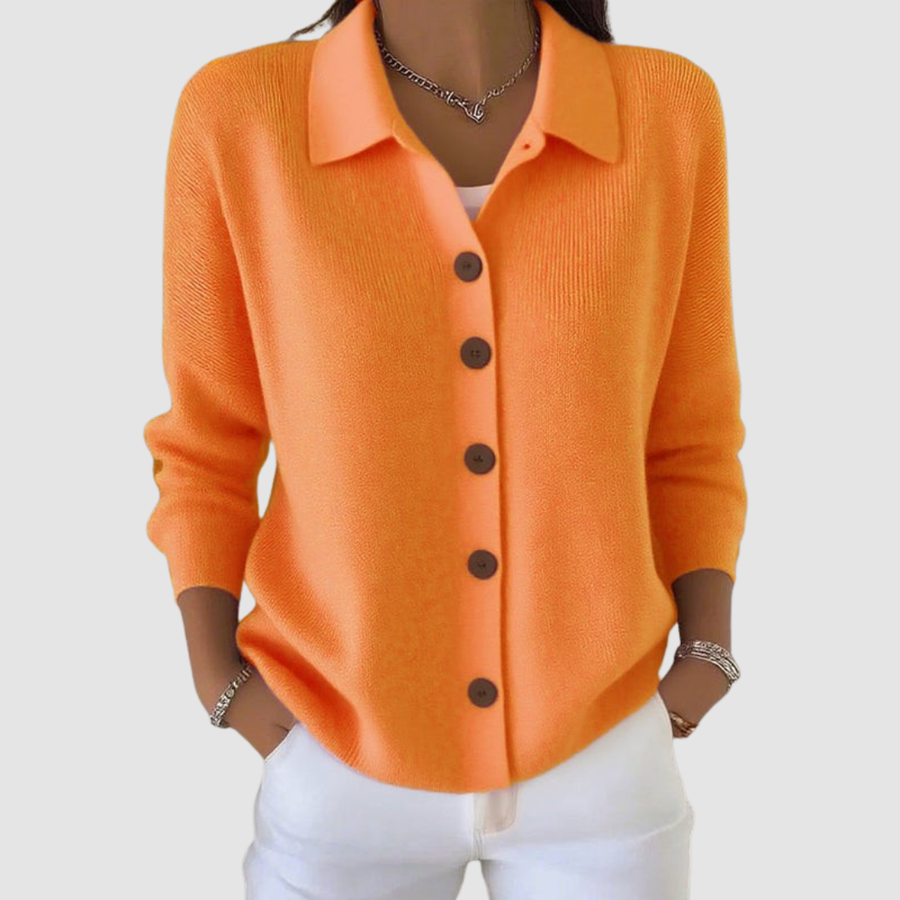 Cardigan in Maglia Riah™ con Bottoni