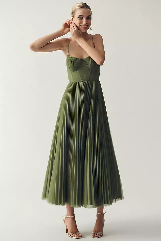 Claire - Abito in tulle plissettato