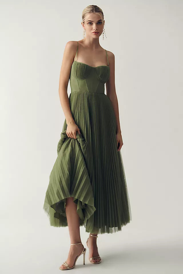 Claire - Abito in tulle plissettato