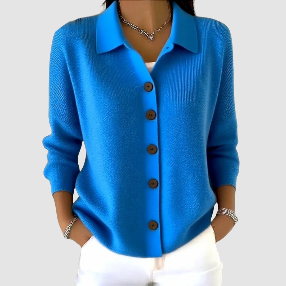 Cardigan in Maglia Riah™ con Bottoni