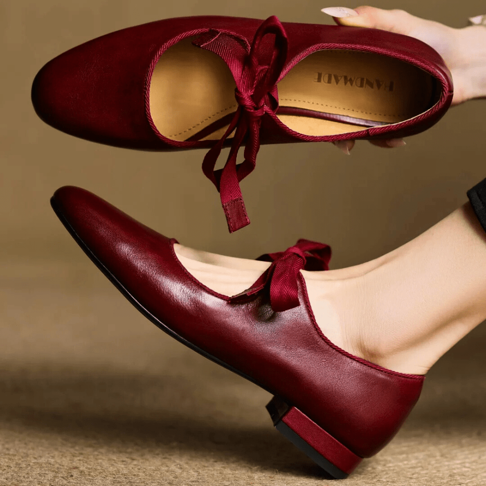 Bellaria | Ballerine Eleganti in Vera Pelle Italiana con Fiocco