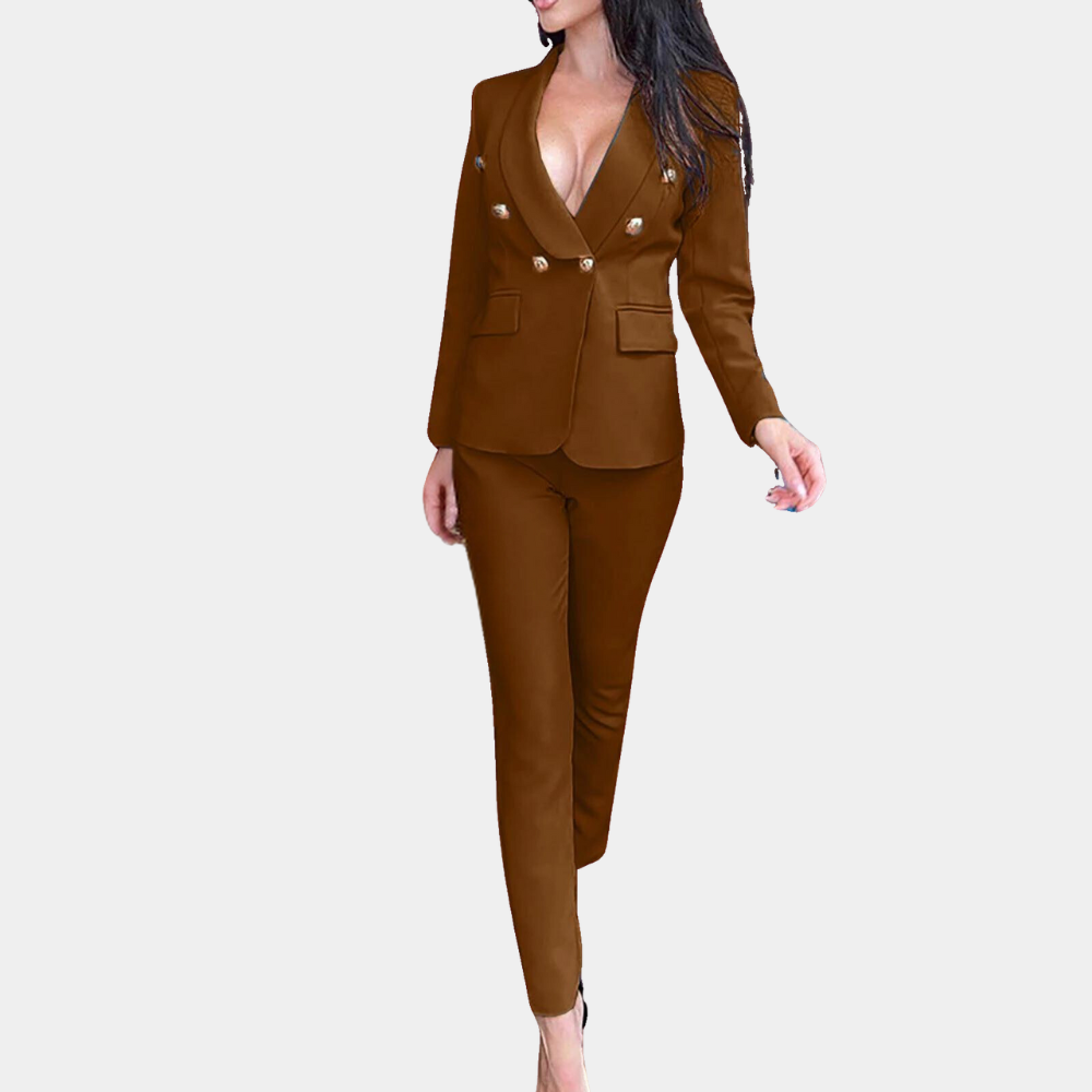Elegante set da donna in lana