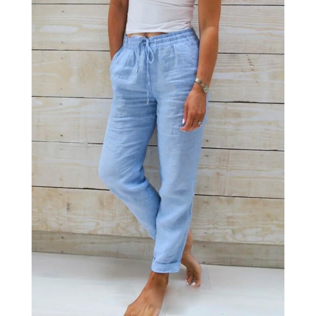 Confortevoli Pantaloni in Lino