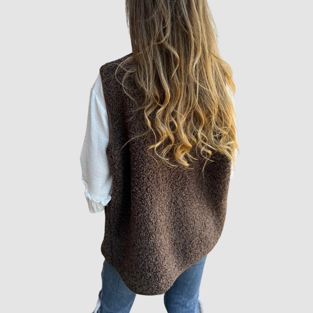 Chantal™ Gilet Primaverile con Bottoni