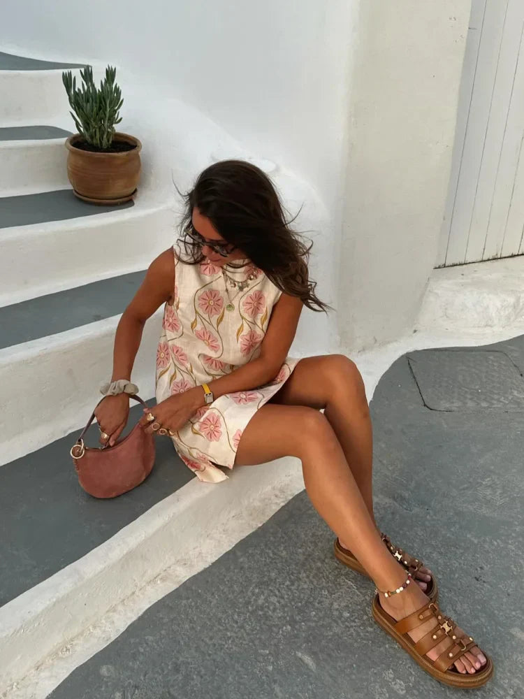 Vanna - Mini Abito Elegante con Fiori