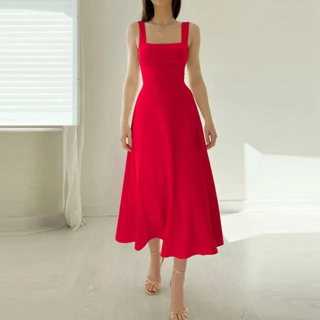 Matilde - Abito Elegante con Scollatura Quadrata