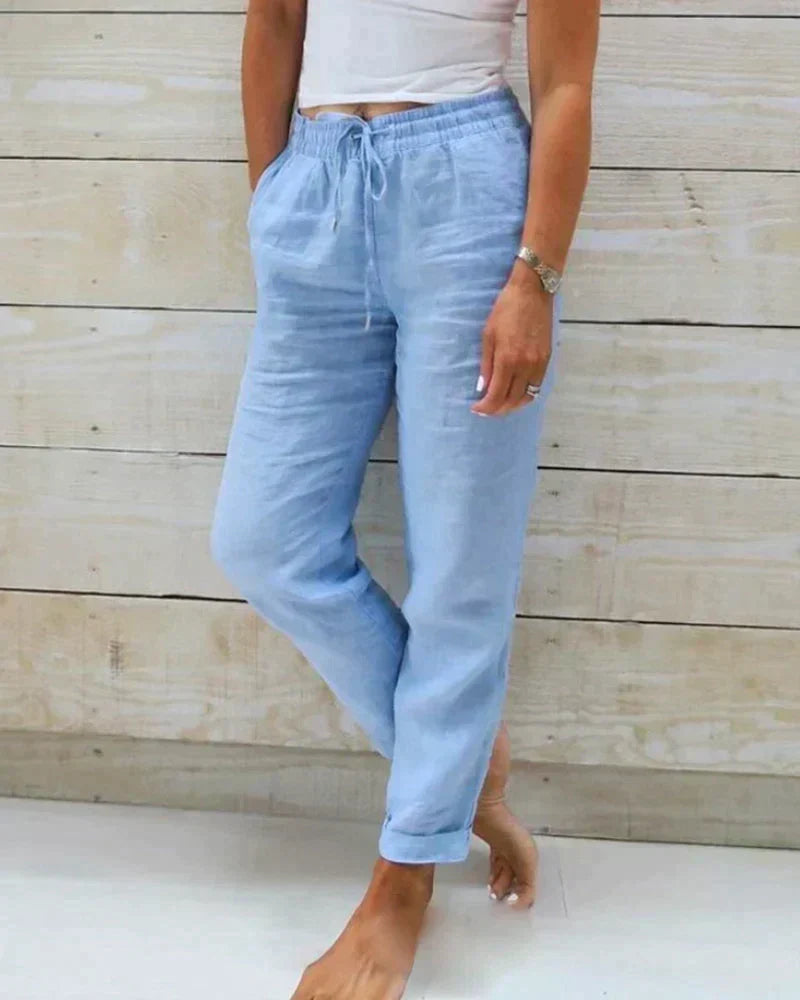 Valeria | Pantaloni di Lino Leggeri da Donna
