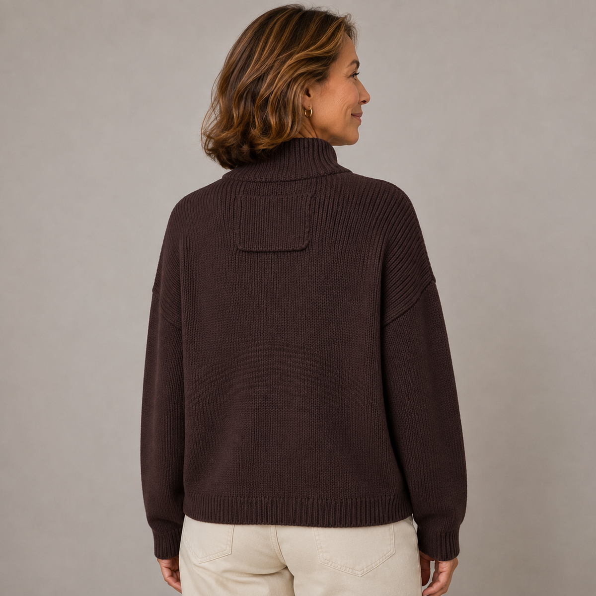 Cardigan con Collo Alto e Bottoni Augusta™