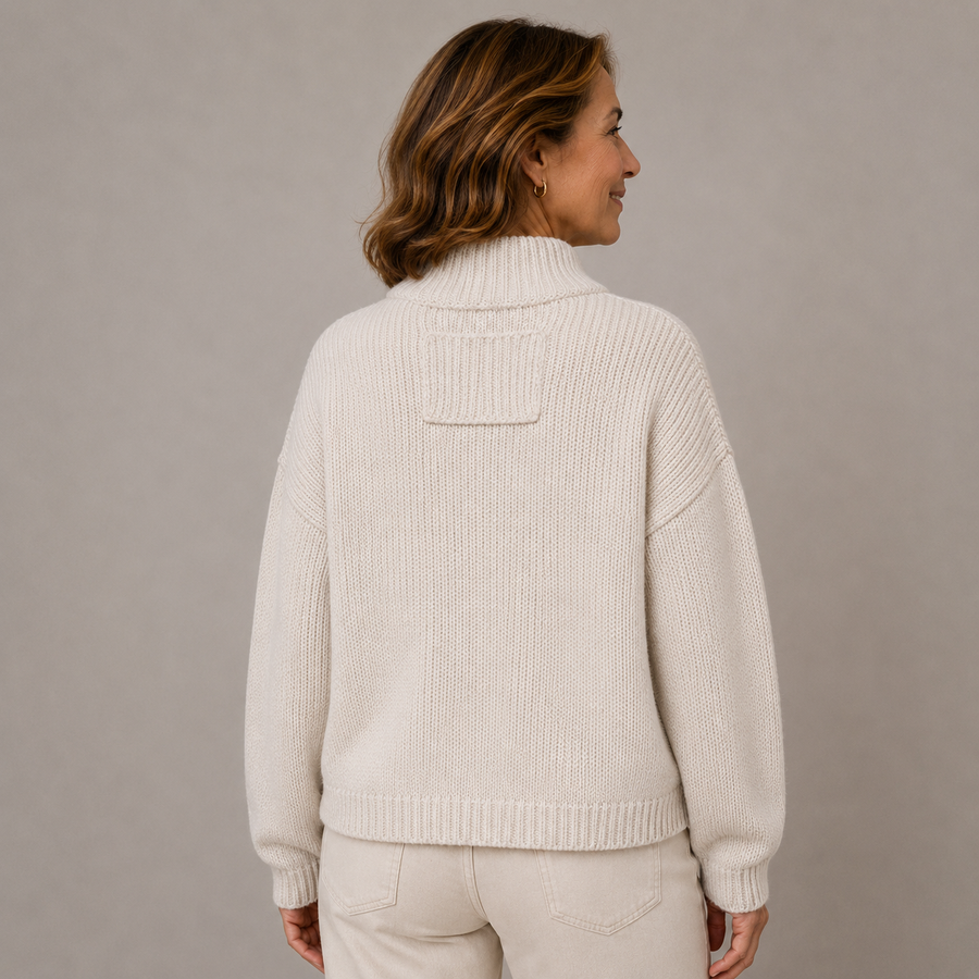 Cardigan con Collo Alto e Bottoni Augusta™
