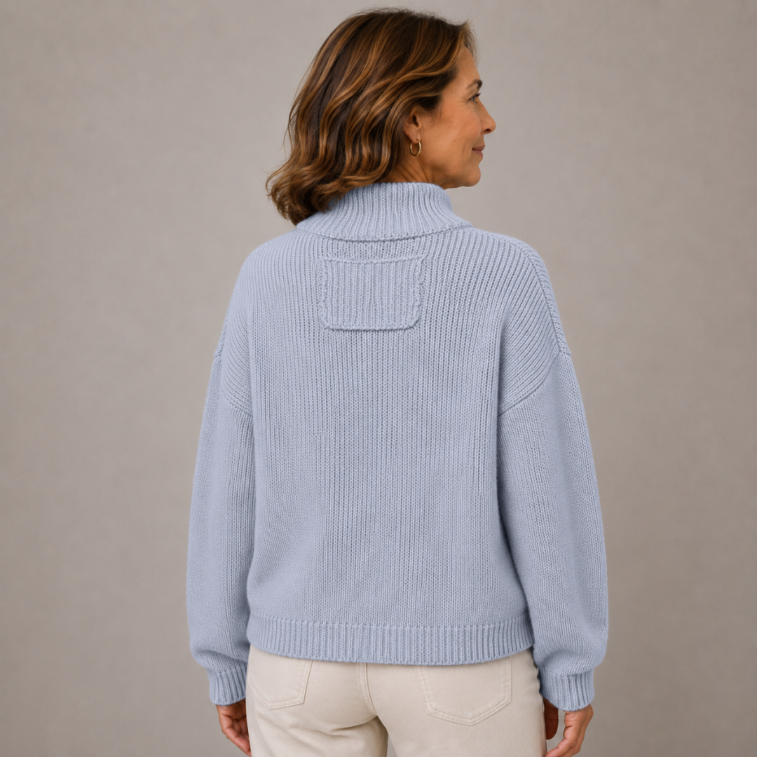 Cardigan con Collo Alto e Bottoni Augusta™