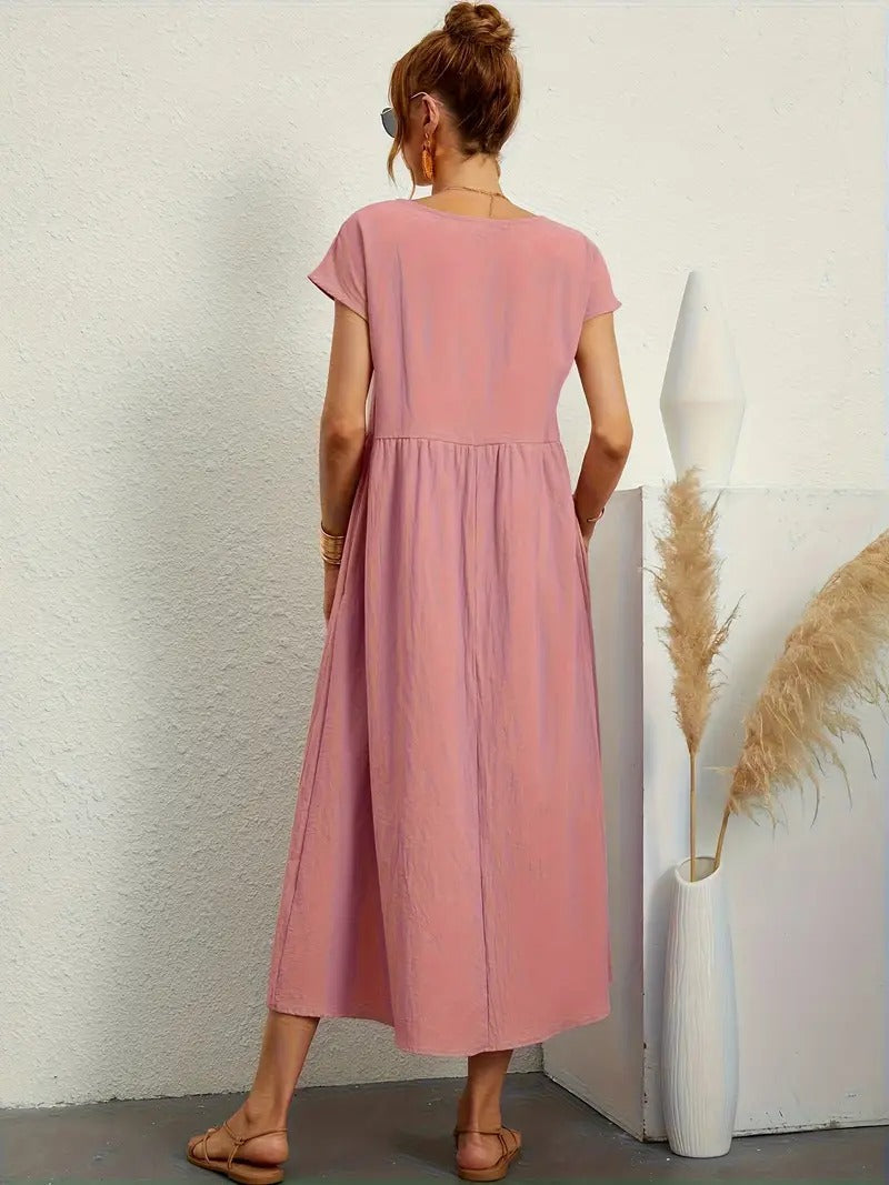 Anna - Abito Tascabile in Lino Premium