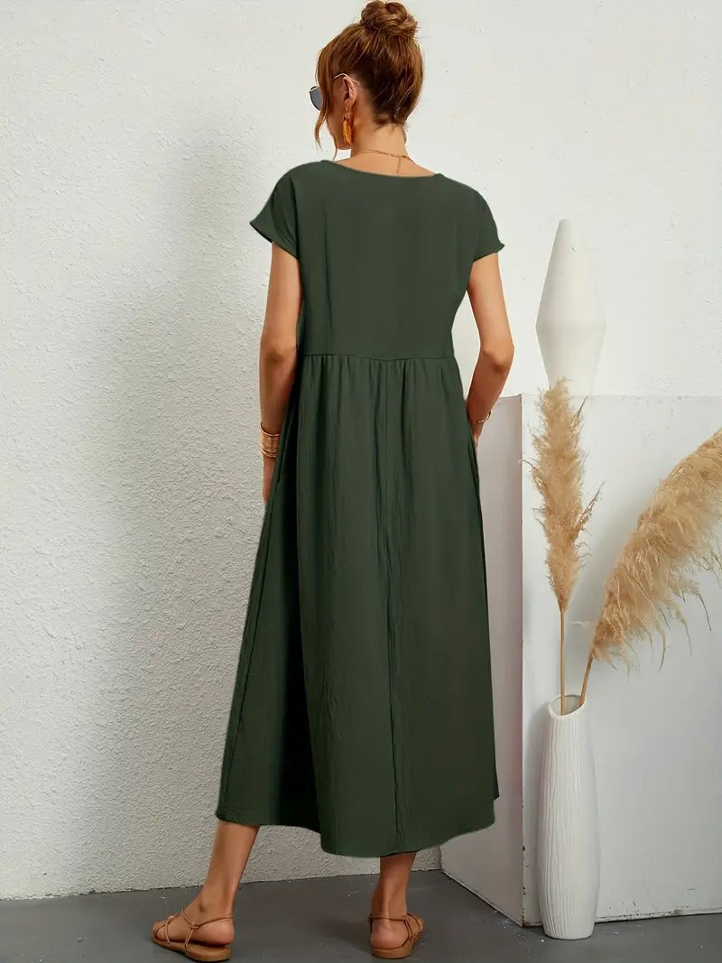 Anna - Abito Tascabile in Lino Premium