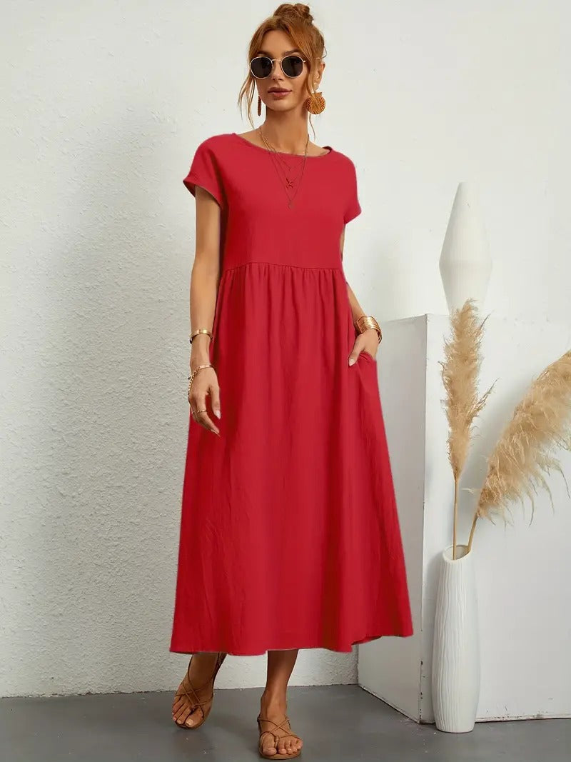Anna - Abito Tascabile in Lino Premium