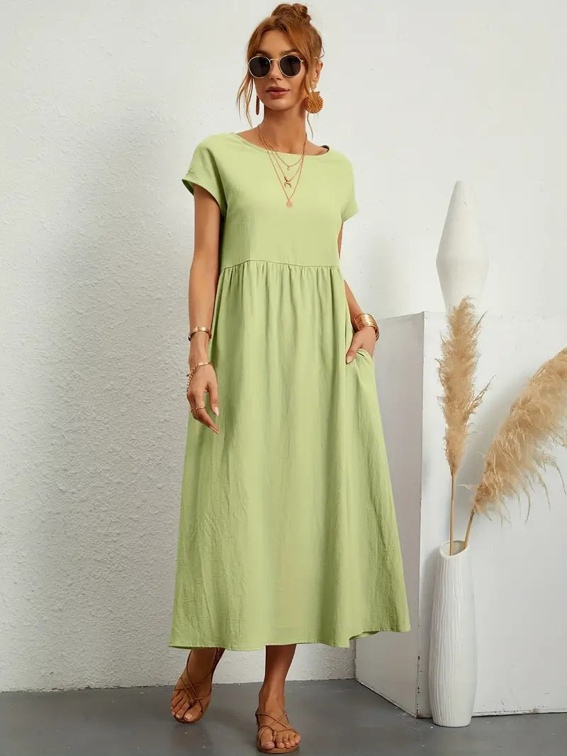 Anna - Abito Tascabile in Lino Premium