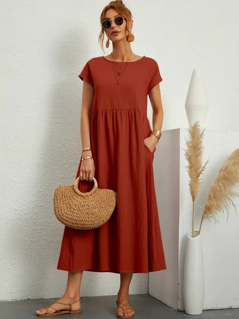 Anna - Abito Tascabile in Lino Premium