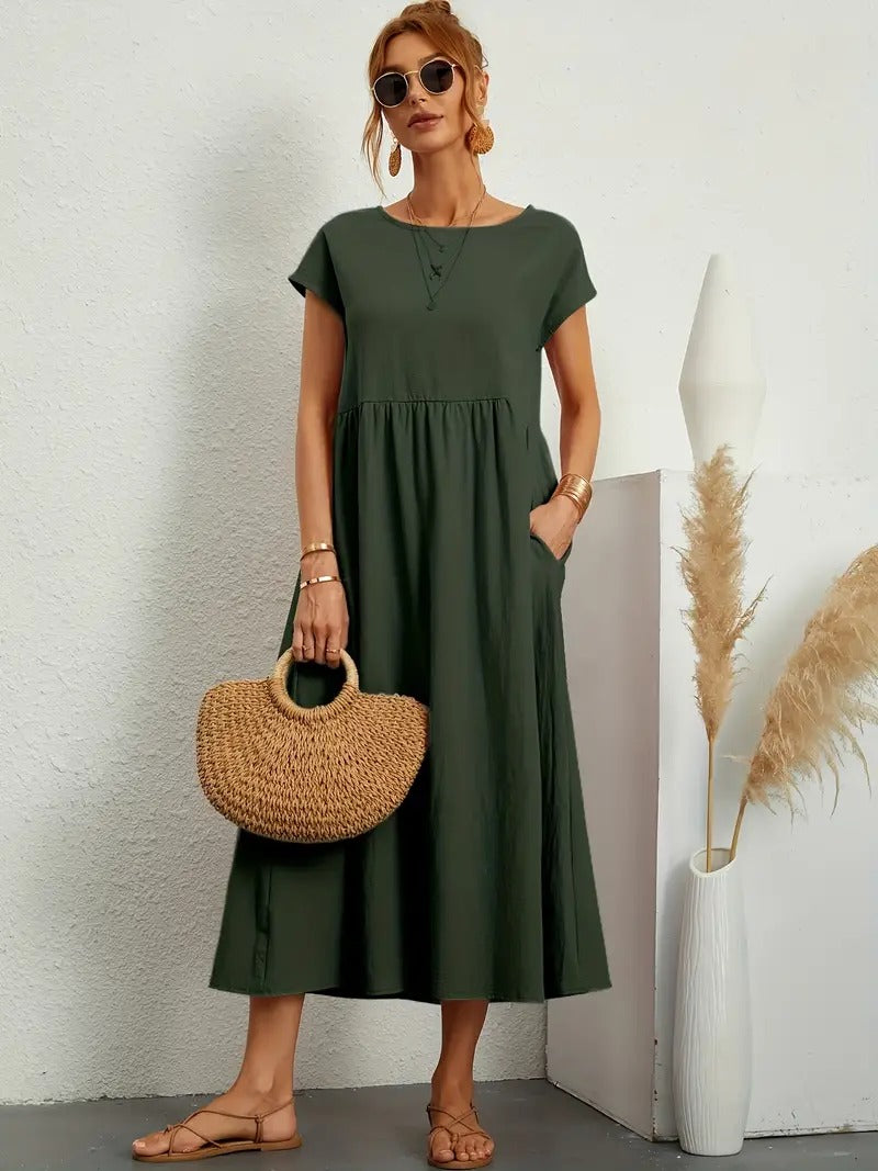 Anna - Abito Tascabile in Lino Premium