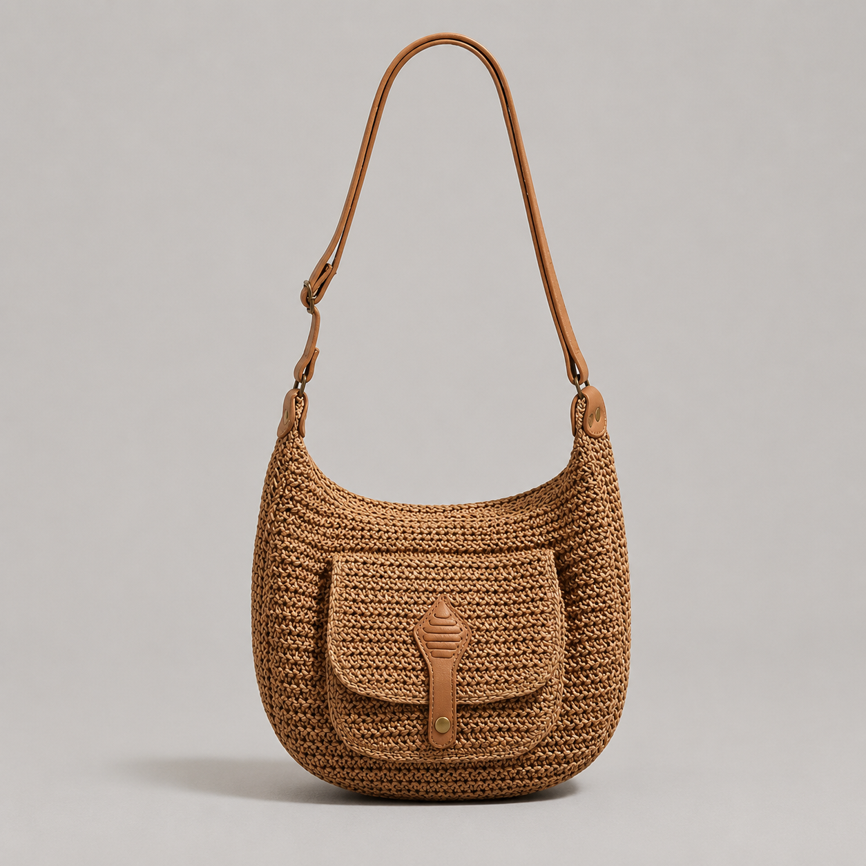 Chiara | Borsa a Spalla Intrecciata da Ogni Giorno Marrone