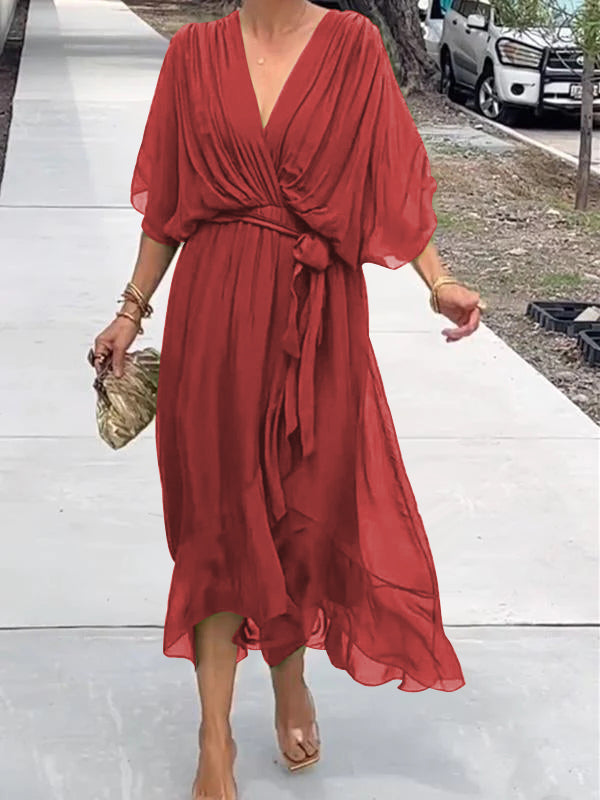 Ginevra - Abito Elegante con Scollatura a V
