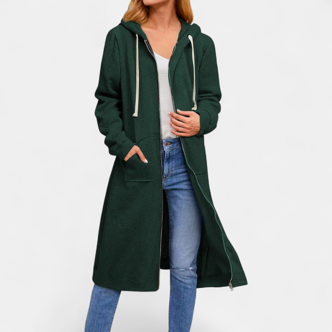 Marion™ Cardigan Lungo con Cappuccio