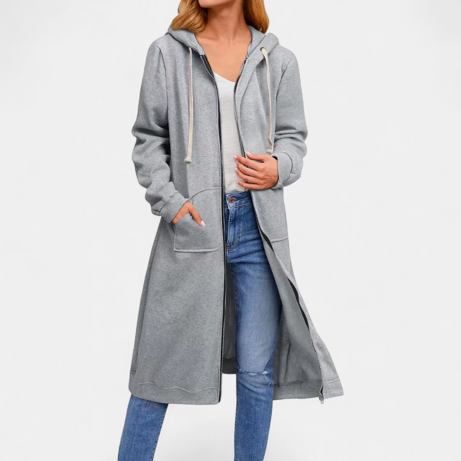 Marion™ Cardigan Lungo con Cappuccio