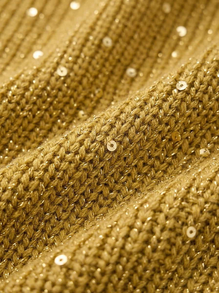 Ella | Cardigan Oversize con Collo e Grandi Bottoni in Metallo