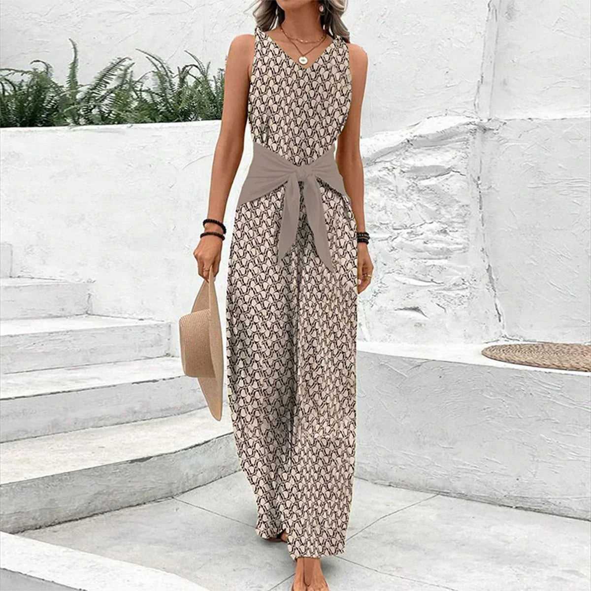 Sara - Elegant Jumpsuit in Premium Cotton